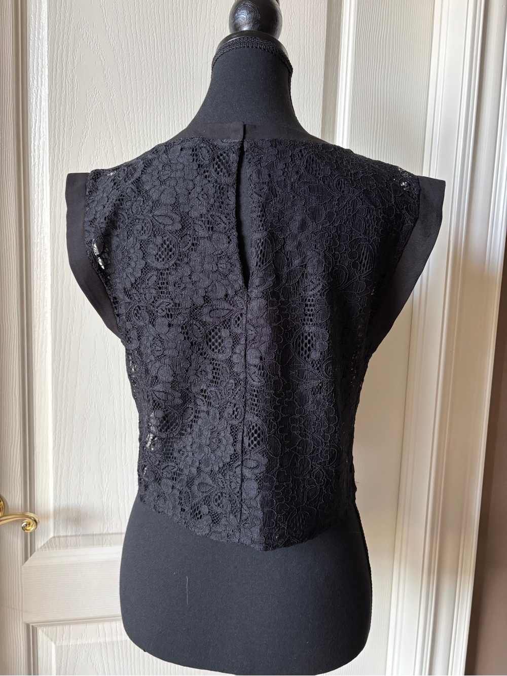 BCBG Black Lace Sleeveless Top - Picture 2 of 4